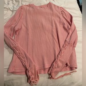 Free People Waffle long sleeve top.